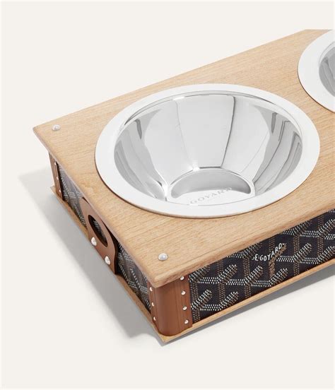 goyard water bowl|Goyard Edmond Double Food & water Bowl For Sale.